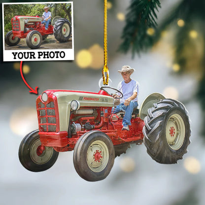 Custom Photo Gifts For Farmers, Christmas Acrylic Ornament