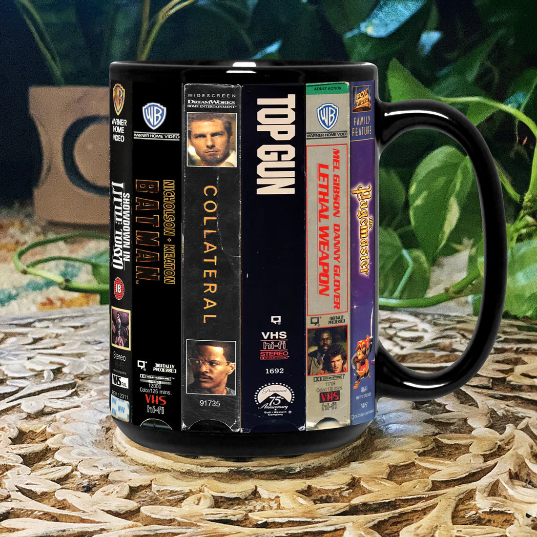 VHS Tape Classic Movies Nostalgic Black Mug