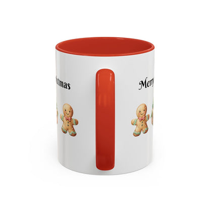 Gingerbread Merry Christmas Accent Mug - Gift For Christmas