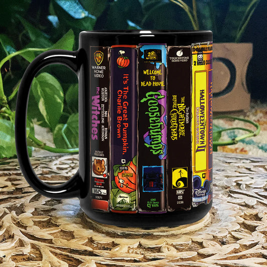 VHS Tape 90s Kids Nostalgic Movies Retro Black Mug