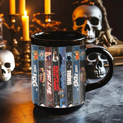 VHS Tape John Carpenter 80s Movies Nostalgic Black Mug