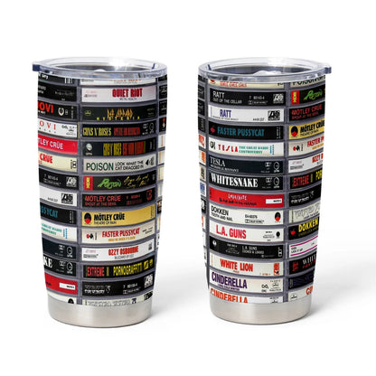 Metal Heavy Metal Kings Classic Rock Tapes Cassette 20oz Tumbler