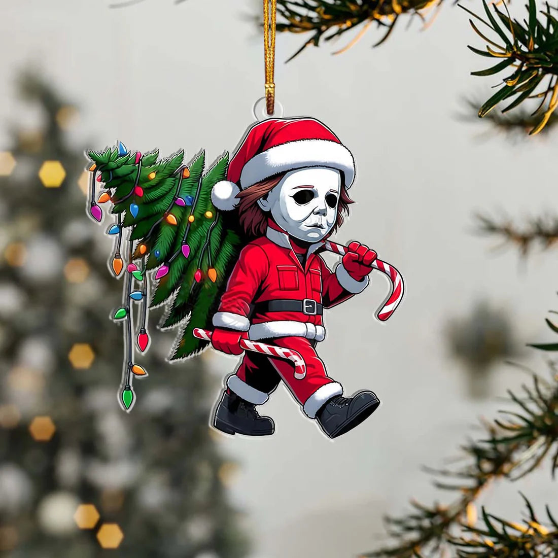 Funny Christmas Horror Character Myers Christmas Ornament