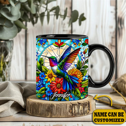 Beautiful Hummingbird Flower Personalized Accent Mug