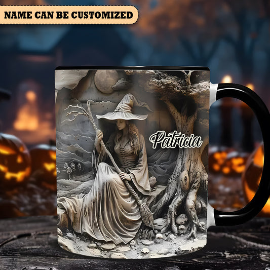 Personalized Witch Tree Halloween Accent Mug