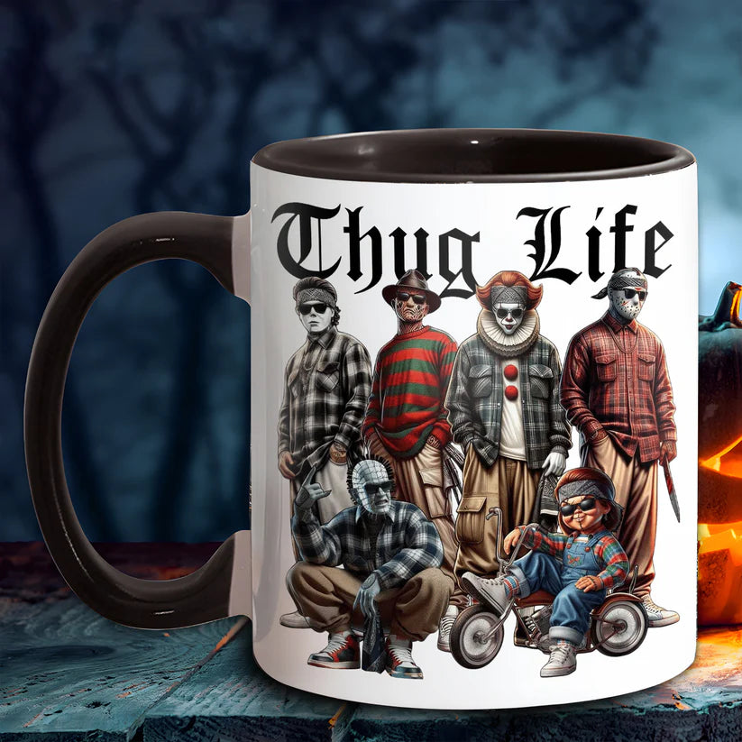 Halloween Horror Character Movies Thug Life Accent Mug