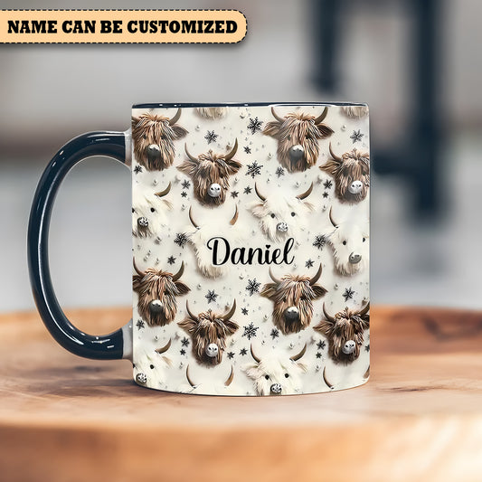 Highland Cow Cute Personalized Accent Mug