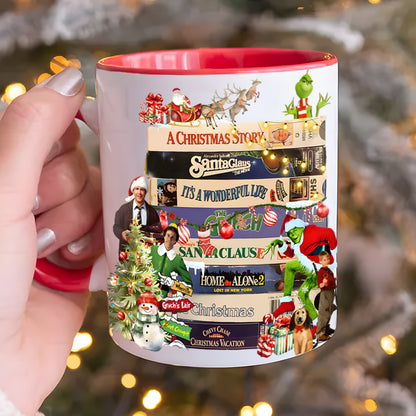 Classic Christmas VHS Movie Accent Mug Version 2