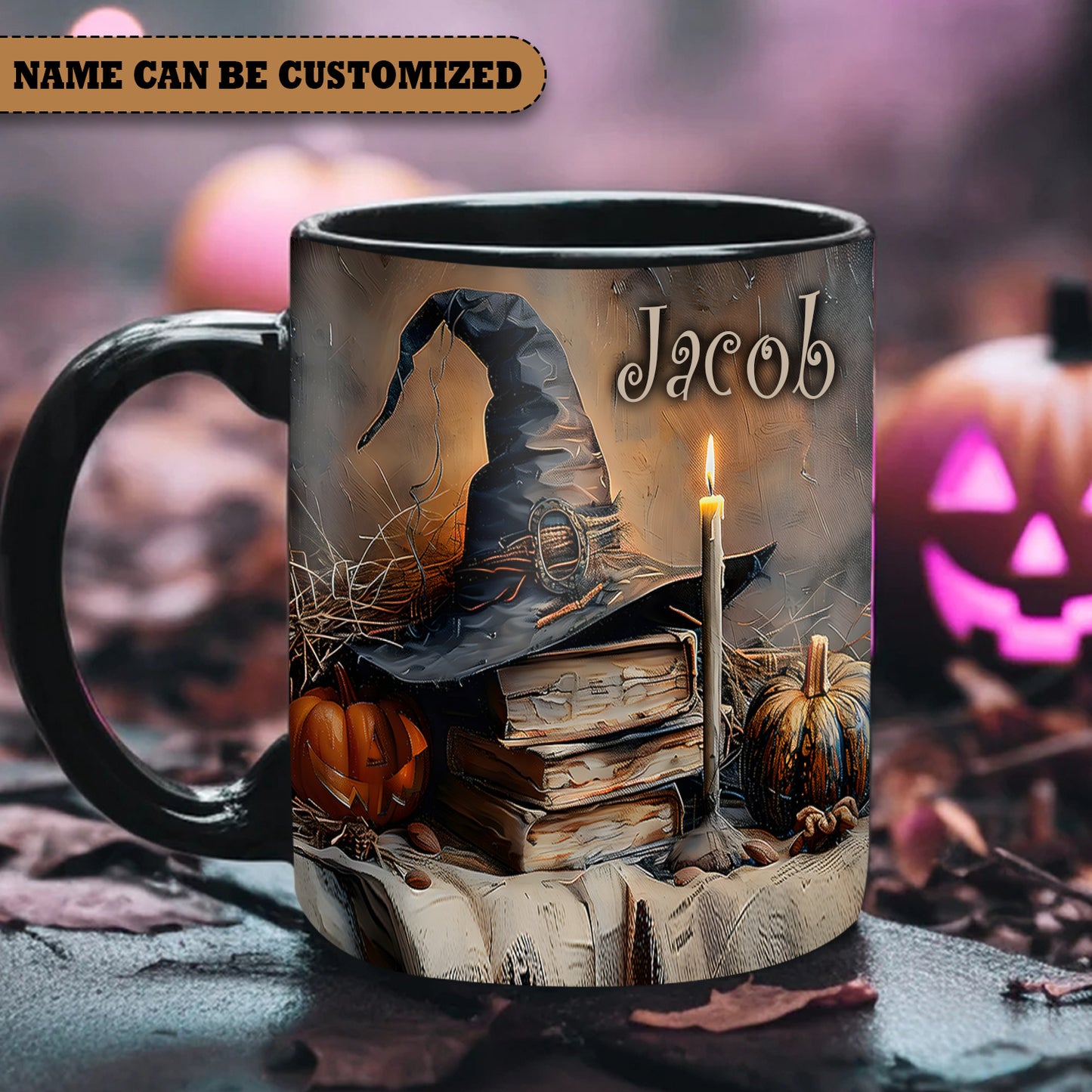 A Witch's Autumn Ritual Personalized Halloween Accent Mug