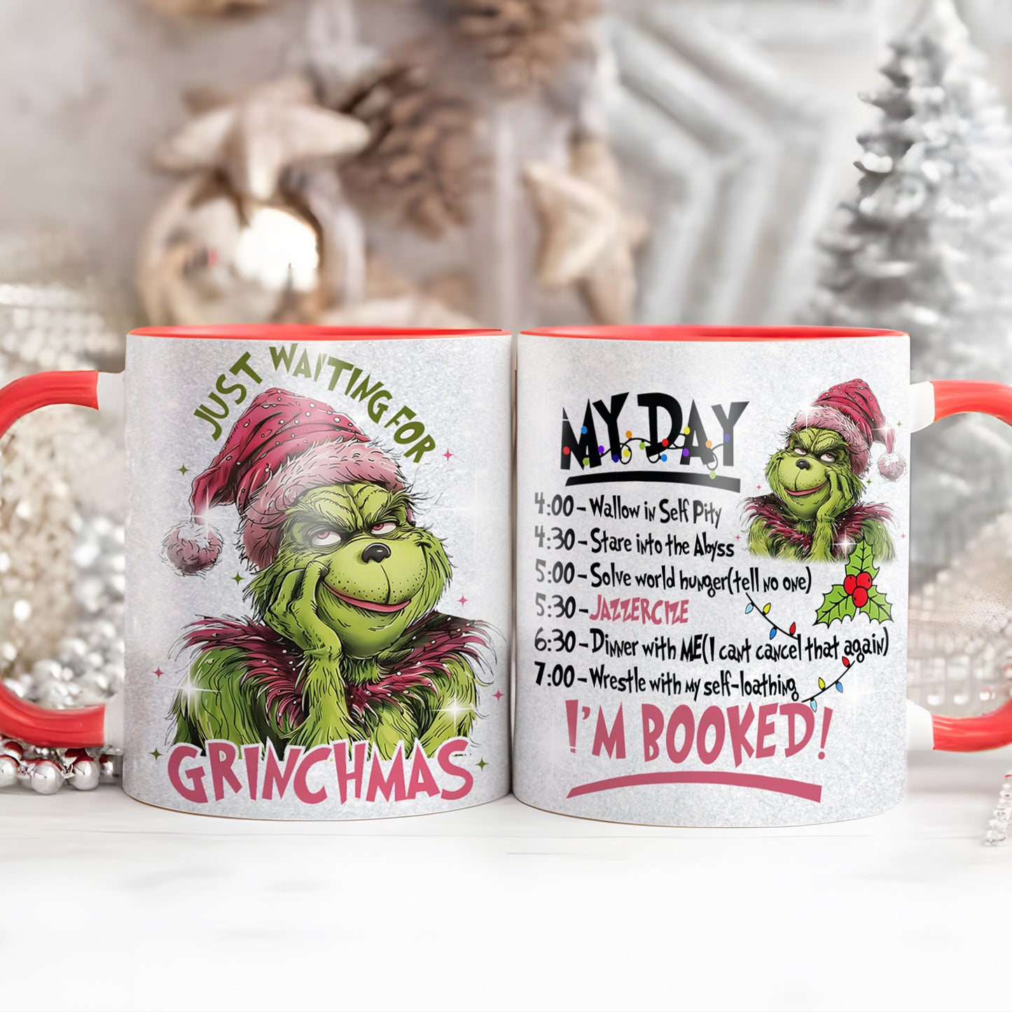 Grinch Funny Christmas Accent Mug