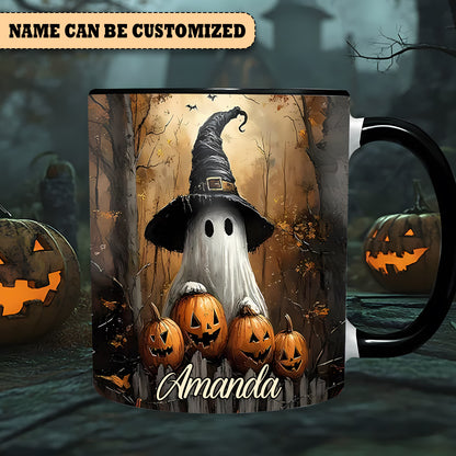 Cute Witch Ghost Pumpkin Halloween Accent Mug