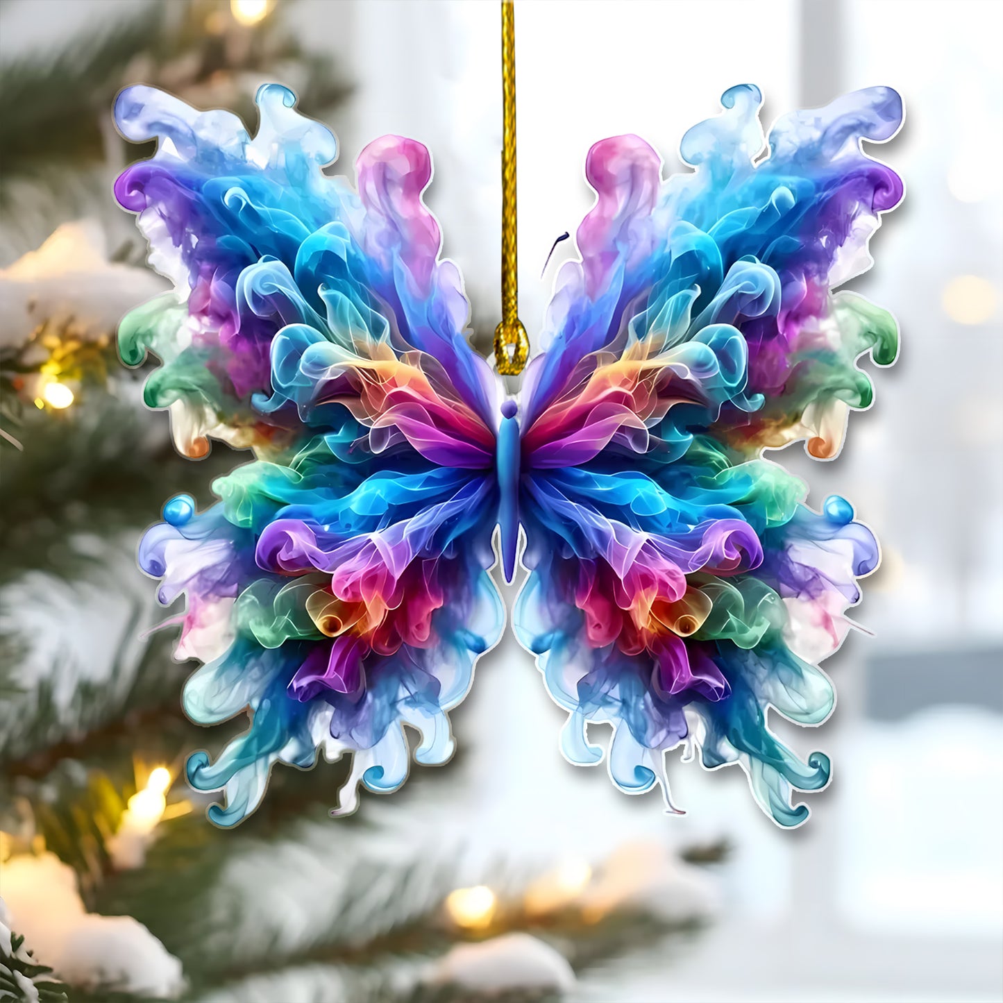 Butterfly Colorful  Acrylic Ornament Gift For Nature