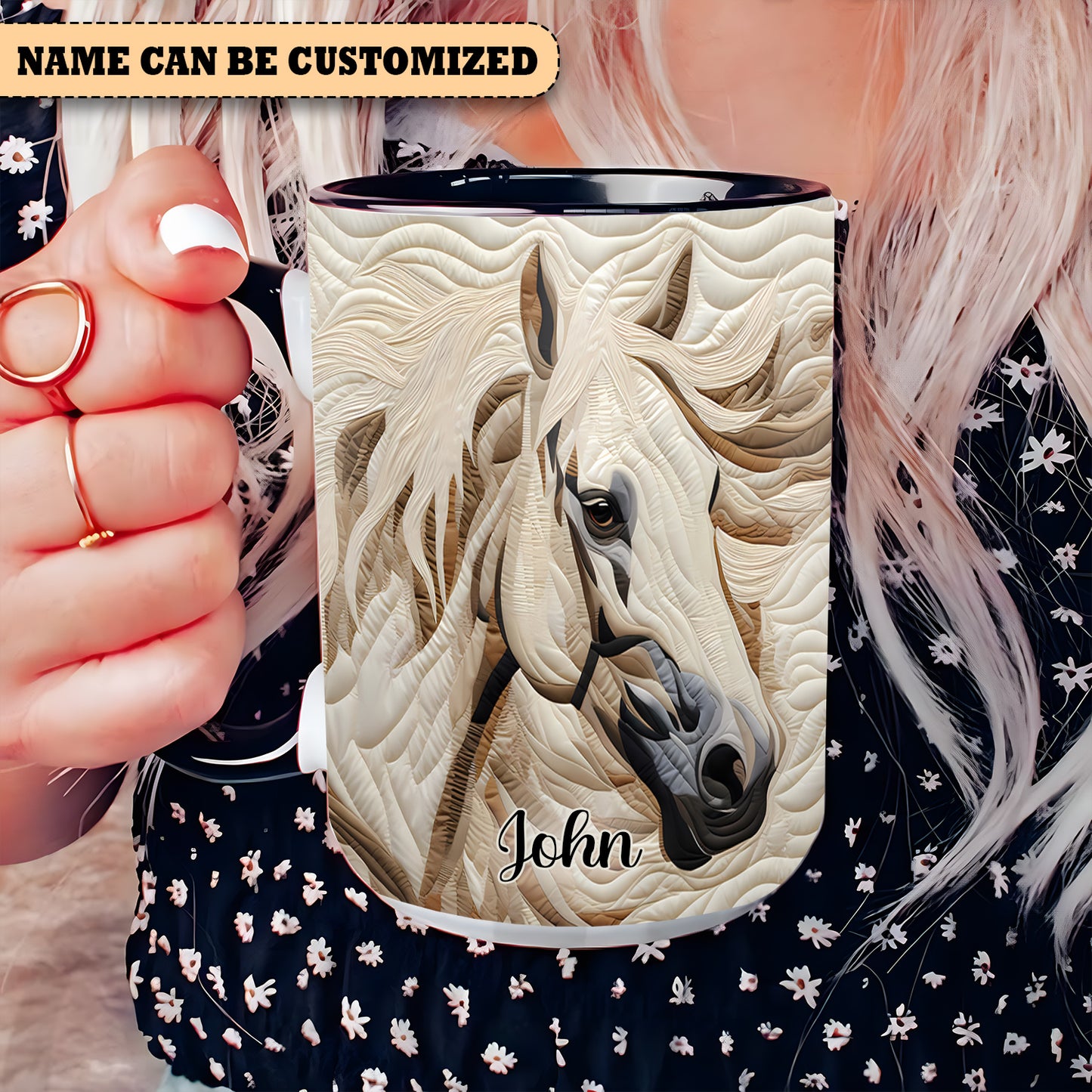 Beautiful Horse Personalized Accent Mug