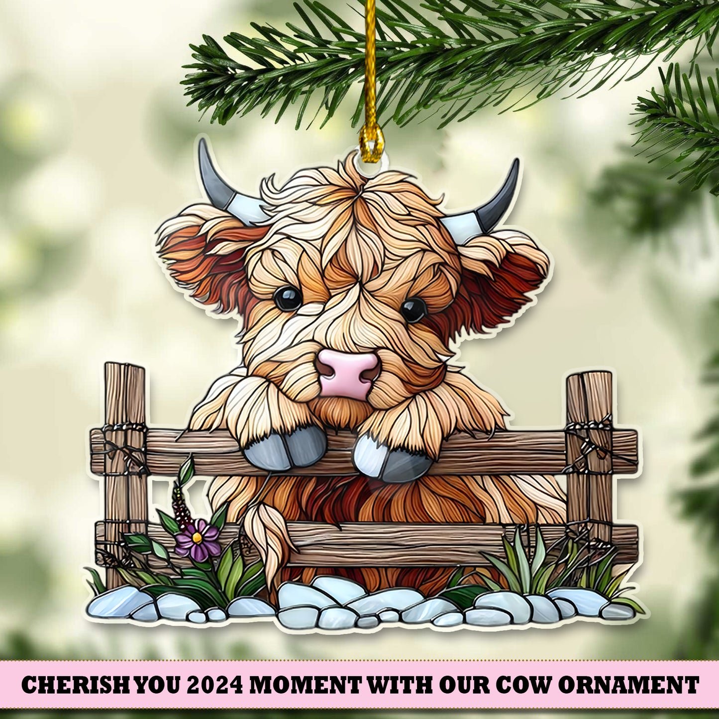 Cow Cute Barn Acrylic Ornament - Gift For Cow Lover's