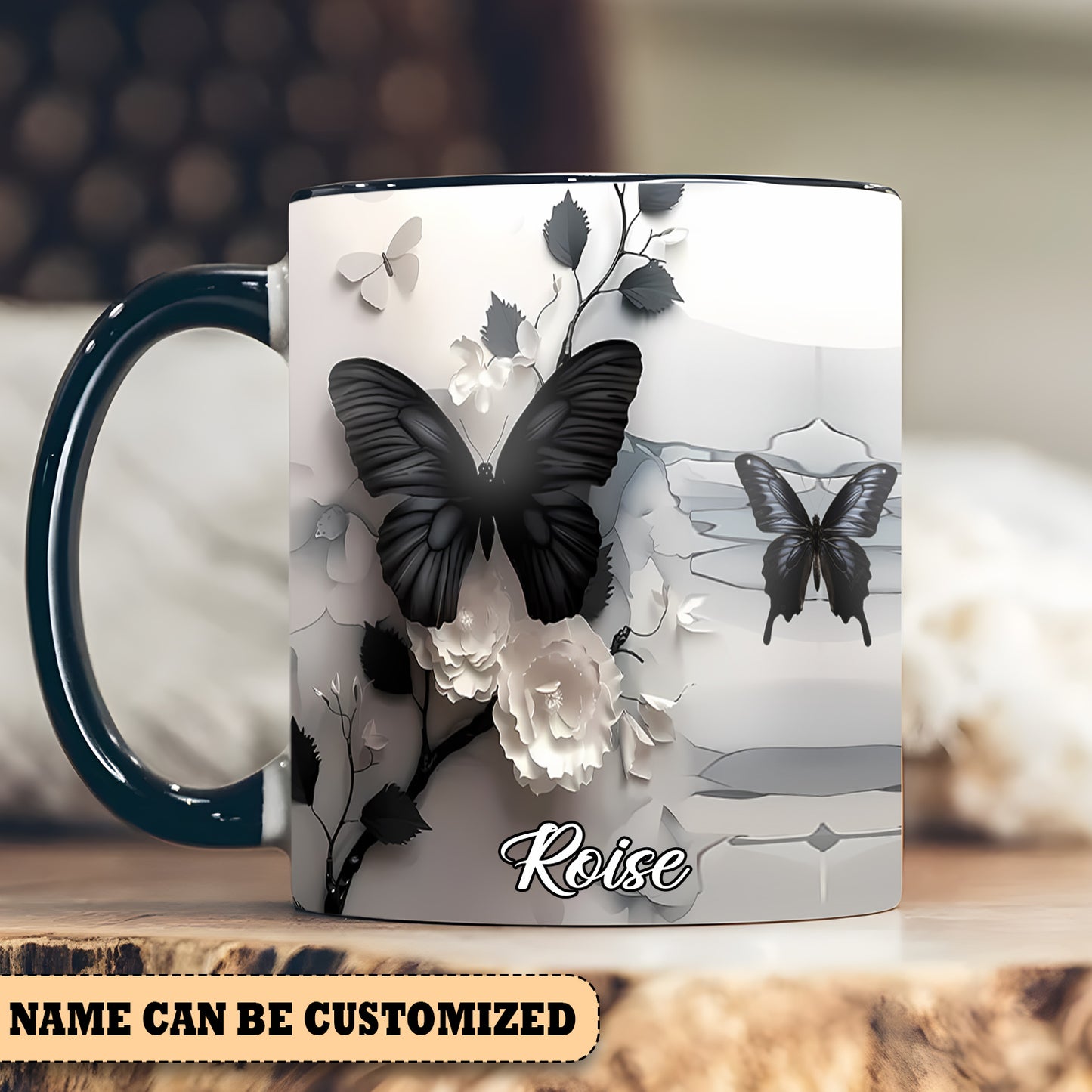 Beautiful Butterfly Nature Personalized Accent Mug