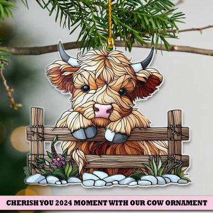 Cow Cute Barn Acrylic Ornament - Gift For Cow Lover's