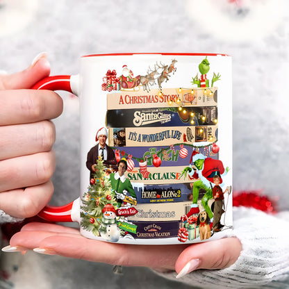 Classic Christmas VHS Movie Accent Mug Version 2