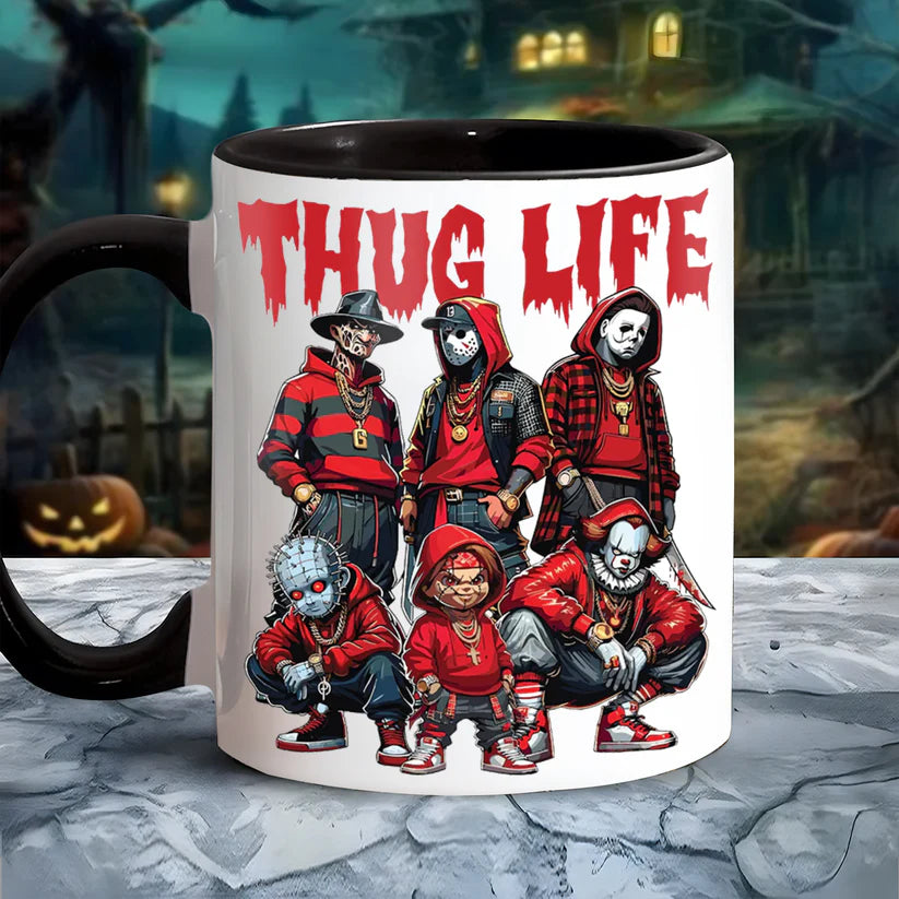 Halloween Horror Character Movies Thug Life Accent Mug Version 2