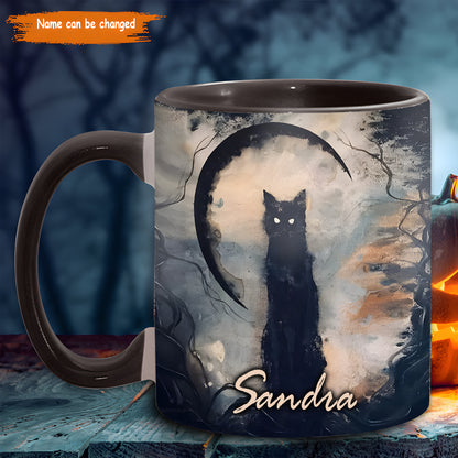 Black Cat Witches Personalized Halloween Accent Mug