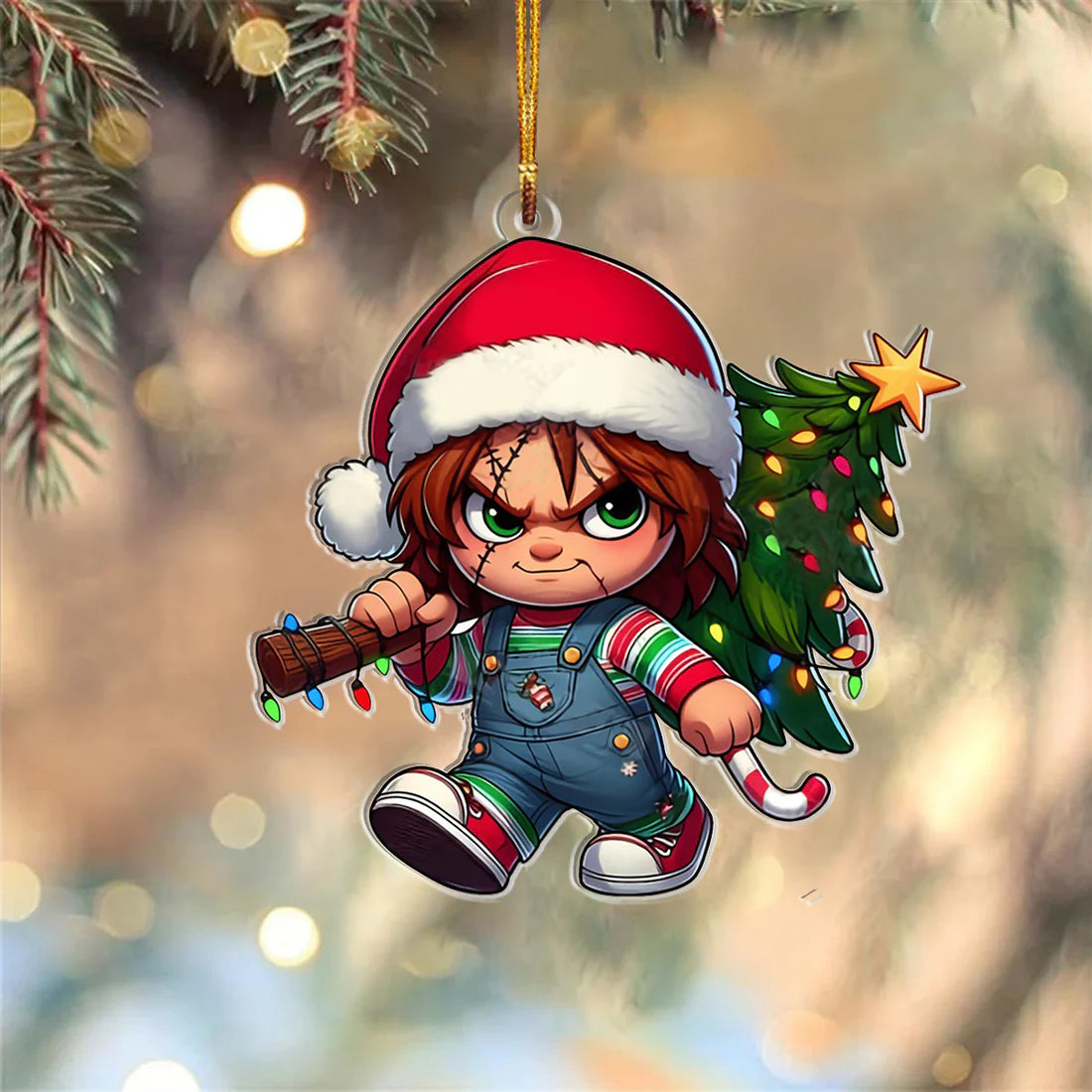 Funny Christmas Horror Character Chucky Christmas Ornament