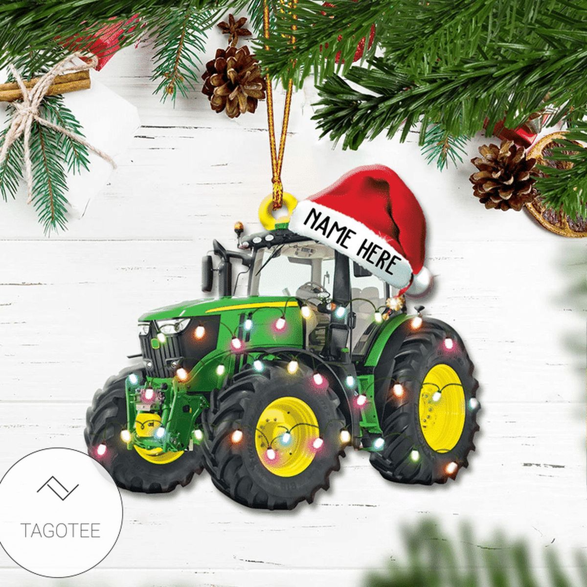 Custom Tractor Acrylic Ornament - Gift For Farm Lover's