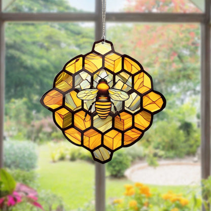 Honey Bee ACRYLIC Window hanging, Honey Bee Acrylic Window Decor, Perfect Gift For Home, Beekeeper gift, Window decor,