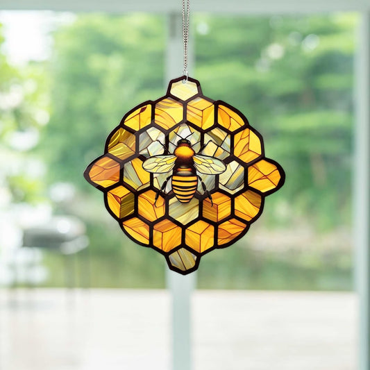 Honey Bee ACRYLIC Window hanging, Honey Bee Acrylic Window Decor, Perfect Gift For Home, Beekeeper gift, Window decor,