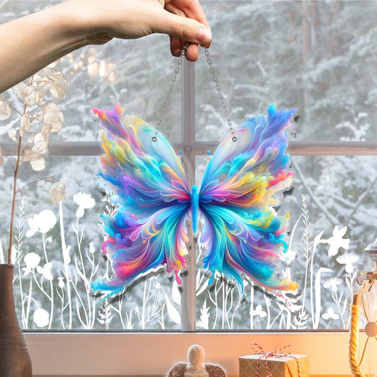 Butterfly Colorful Acrylic Window Hanging, Window Hangings Home Decoration, Home Decore Gift, Gift For Her