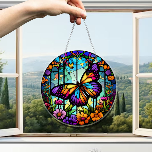 Butterfly Colorful Acrylic Window Hanging, Window Hangings Home Decoration, Gift For Butterfly Lover’s, Gitf For Garden, Home Decor