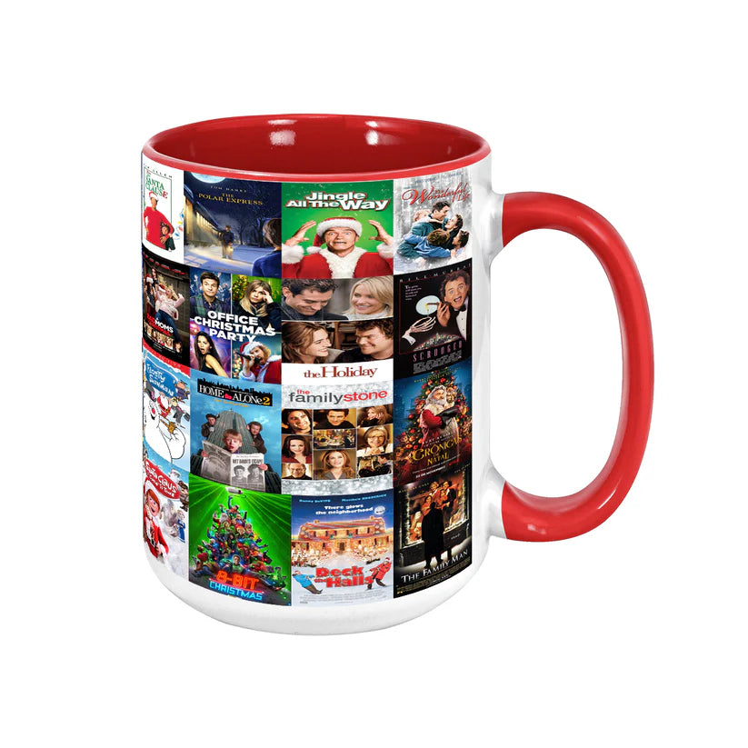 Classic Christmas Movies Poster Collage Accent Mug