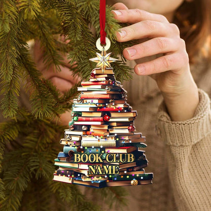 Personalized Christmas Book Tree Name Ornament