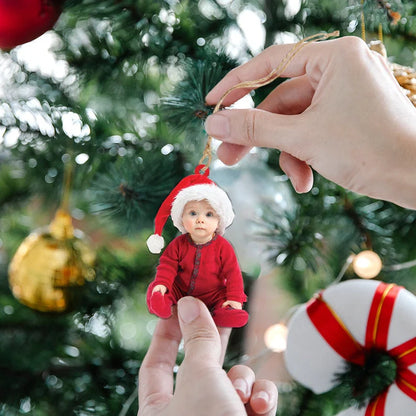 Baby Christmas Custom Face For Christmas Photo Ornament