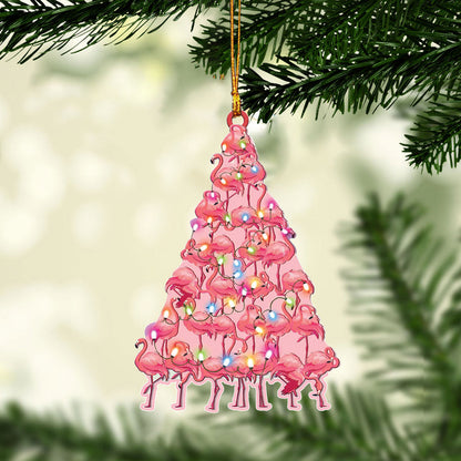 Beautiful Flamingo Acrylic Ornament Christmas - Gift For Christmas