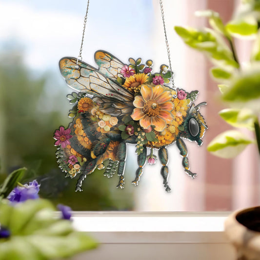 Flower Bee ACRYLIC Window hanging - Perfect Gift For Home