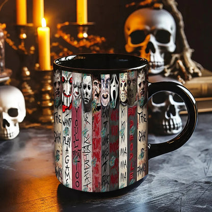 Halloween Horror Character Movies Nostalgic Black Mug