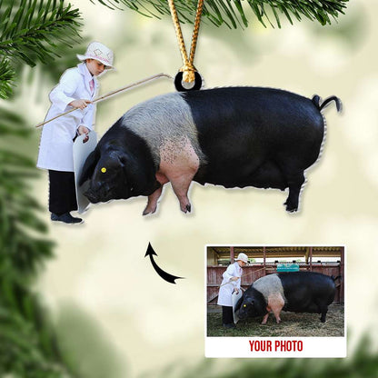 Farm Animal Family - Custom Photo Acrylic Ornament, Gifts For Farmer