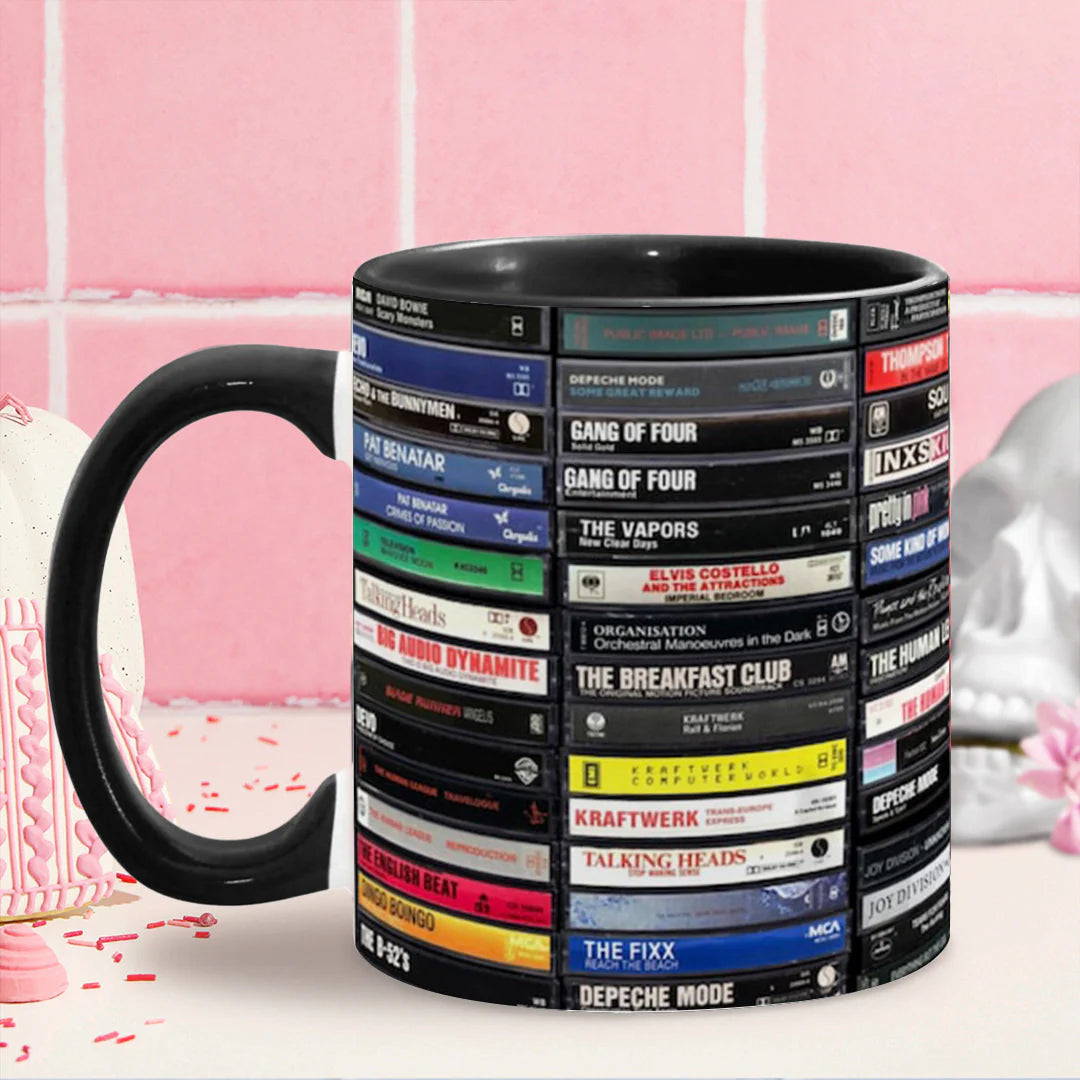 Classic New Wave & Electronic Tapes Accent Mug