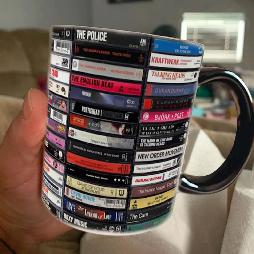 Classic New Wave & Electronic Tapes Accent Mug