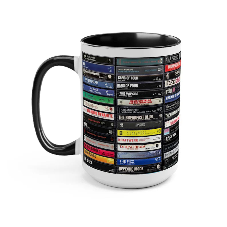 Classic New Wave & Electronic Tapes Accent Mug