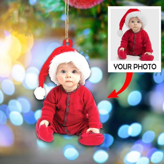 Baby Christmas Custom Face For Christmas Photo Ornament