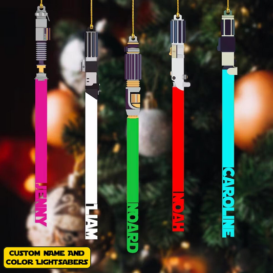 Custom Star Wars Lightsaber Christmas Ornament