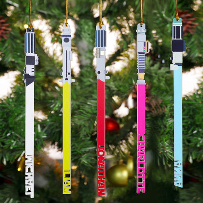 Custom Star Wars Lightsaber Christmas Ornament