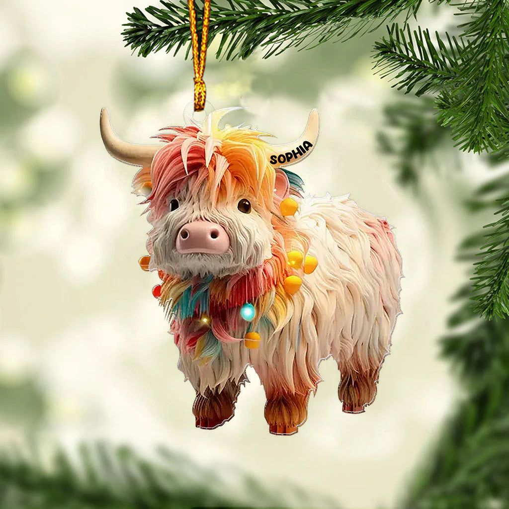 Cow Cute Acrylic Ornament - Gift For Cow Lover's