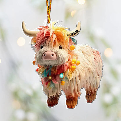 Cow Cute Acrylic Ornament - Gift For Cow Lover's